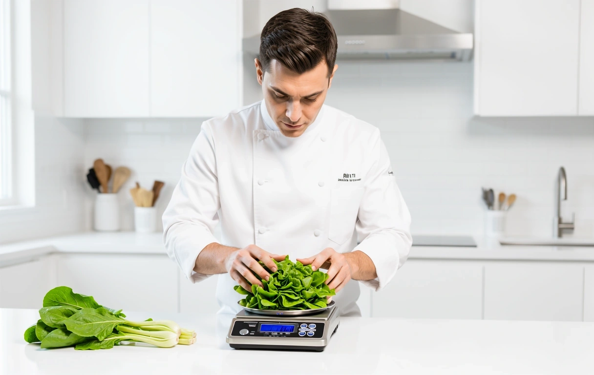 Precision weighing of fresh ingredients